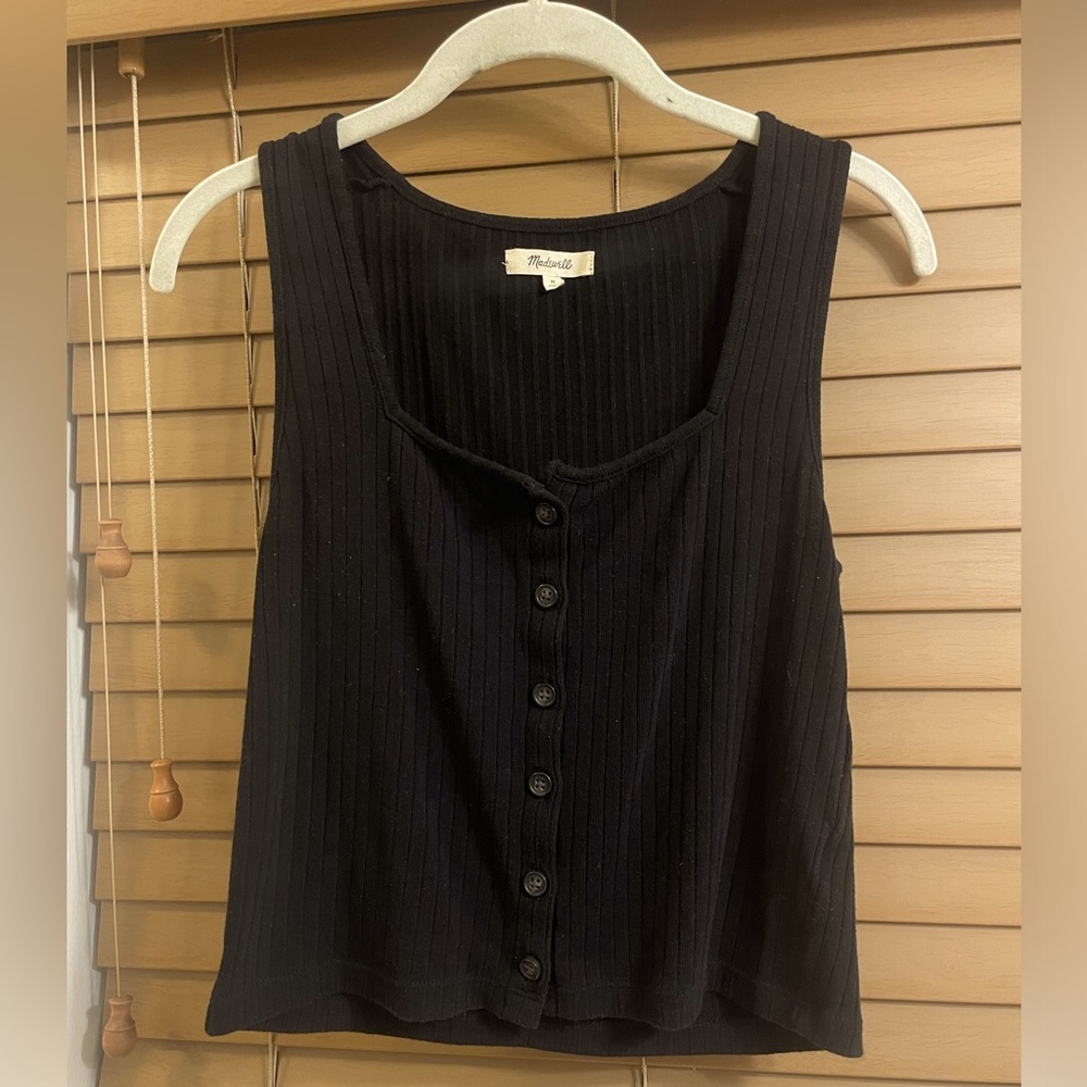 Madewell Square Neck Button Up Tank
